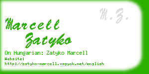 marcell zatyko business card